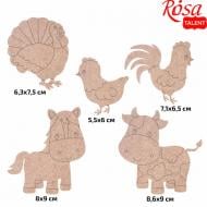 Набор заготовок Домашние звери 2 5 шт. 289038 Rosa Talent