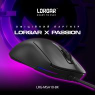 Мышка LORGAR MSA10 Ultralight Wired Gaming USB black (LRG-MSA10-BK)