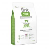 Корм для взрослых собак (25-45 кг) для больших пород Brit Care лосось и картофель 3 кг