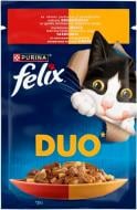 Корм влажный для котов FELIX by Purina Fantastic Duo с говядиной и птицей в желе 85 г