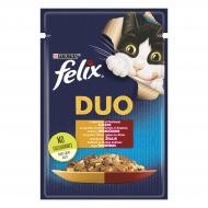 Консерва для котів Felix Fantastic Duo індичка та печінка (шматочки в желе) 85 г Консерва для котів Felix Fantastic Duo індичка та печінка (шматочки в желе) 85 г