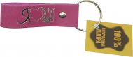 Брелок шкіряний TERRAPLUS Стрічка ILU фіолетовий з срібним тисненням