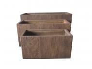 Кашпо Engard GA34-2 Вуди прямоугольный 111 л коричневый
