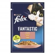 Консерва для котів Felix Fantastic лосось в желе 85 г