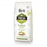 Корм для активных собак для больших пород Brit Fresh утка и пшено 2,5 кг