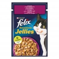 Консерва для котів Felix Sensations качка та шпинат в желе 85 г