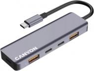 USB-хаб Canyon DS-18 5in1 USB-C Grey (CNS-TDS18)
