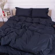 Комплект постельного белья Satin Stripe 30-0021 Dark Blue 2х160х220 см темно-синий MirSon