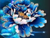 Набор для творчества со стразами на подрамнике Фантастический цветок 40x50 см 178049 Діамантові ручки