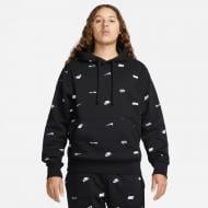 Джемпер Nike M NK CLUB+ BB PO HOODIE AOP FB7434-010 р.XL чорний