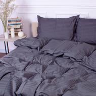 Комплект постельного белья MirSon Satin Stripe 30-0012 Dark Gray 110х140 см серый