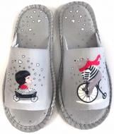 Тапки домашние Twins Медведь на велосипеде р. 36/37 голубой 4416