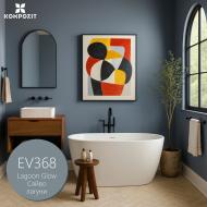 Краска интерьерная латексная Kompozit INTERIOR 9 шелковистый мат Сияние лагуны EV368 4,5 л