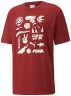 Футболка Puma Downtown Graphic Tee 53159622 р.2XL красный