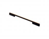 Мебельная ручка профильная DC DL 7955/384 BLKM/ChGl 384 мм 148910 черный матовый/ шампань золотой