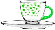 Чашка с блюдцем Green Dots 230 мл 50-0406-02-7195-20 Glasmark