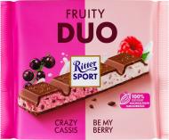 Молочний шоколад Ritter Sport з начинкою йогурт-полуниця 218г