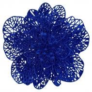 Декорация новогодняя MIS LT Цветок большой 20 см синий