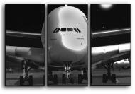 Картина модульная Самолет Airbus A380 84x56 см Hotel Arizona HD 3-23291243887-AIRC-22x33-B-W