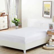 Простирадло на резинці Бязь white на резинці (gdcbsheetf200220) 200x220 см білий Good-Dream