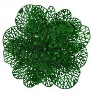 Декорация новогодняя MIS LT Цветок большой 20 см зеленый