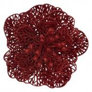 Декорація новорічна MIS LT Квітка середня 16 см червона