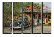 Картина модульная Шоссе Route-66 140x89 см Hotel Arizona HD CNVS-5-IFR-Route 66 Rusty Car-35