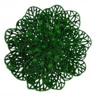 Декорация новогодняя MIS LT Цветок малый 10 см зеленый