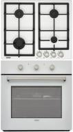 Комплект вбудовуваної техніки Eleyus варильна поверхня NIKA 60 WH CF + духова шафа LEONA 6006 WH