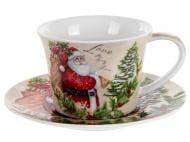 Чашка чайная с блюдцем Рождество 220 мл 924-655 Lefard