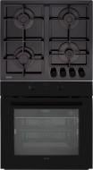 Комплект вбудовуваної техніки Eleyus духова шафа MILA 6009 BL + варильна поверхня газова VITA 60 BL CF