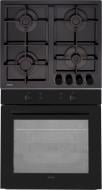 Комплект вбудовуваної техніки Eleyus духова шафа WANDA 6009 BL STL + варильна поверхня газова VITA 60 BL CF