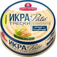 Икра трески атлантической деликатесная пастеризованная PATE 90г Санта Бремор