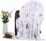 Плед Flannel Smart cats 150x200 см білий із принтом La Nuit