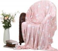 Плед Flannel Happy cats 150x200 см розовый с принтом La Nuit