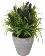 Цветок искусственный Лаванда в бетонном горшке 18,5 см.