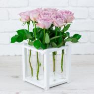 Ваза Стеклоприбор декоративная на 9 пробирок 160х160х170 белая 17 см