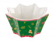 Салатник фігурний Christmas Delight green 13 см 985-122 Lefard