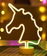 ВИТРИНА! Настольная лампа Luna Neo Единорог 1x1,7 Вт без цоколя белый