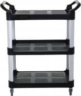 Тележка сервировочная черная UFB 725x410х880 мм пластик