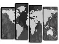 Картина модульная Карта мира 112x82 см Hotel Arizona HD CNVS-4-IFR- Travel World Map-32x