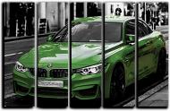 Картина модульная BMW M4 зеленый 140x89 см Hotel Arizona HD CNVS-5-IFR-Sports Car Green BMW