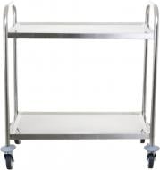 Тележка сервировочная 2 полки UFB 910x430х800 мм нержавеющая сталь