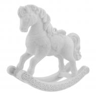 Прикраса новорічна MIS LT Коник-гойдалка 12 см білий
