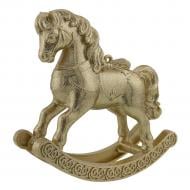 Прикраса новорічна MIS LT Коник-гойдалка 12 см золотий