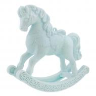 Украшение новогоднее MIS LT Лошадка-качалка 12 см голубой Украшение новогоднее MIS LT Лошадка-качалка 12 см голубой