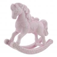 Прикраса новорічна MIS LT Коник-гойдалка 12 см рожевий