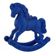 Прикраса новорічна MIS LT Коник-гойдалка 12 см синій