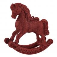 Прикраса новорічна MIS LT Коник-гойдалка 12 см червоний