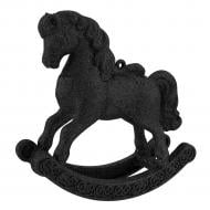 Украшение новогоднее MIS LT Лошадка-качалка 12 см черный Украшение новогоднее MIS LT Лошадка-качалка 12 см черный